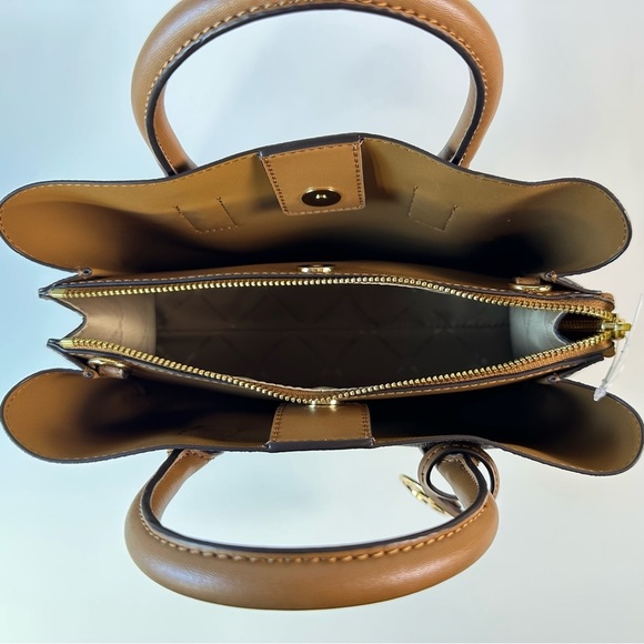 NWT Michael Kors Brown Small Ruthie Satchel & Jet Set Small Coin Purse - Picture 10 of 11